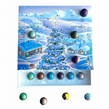 Load image into Gallery viewer, Advent Calendar with some chocolates out.
