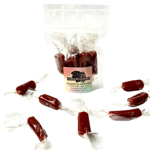 Raspberry Caramels